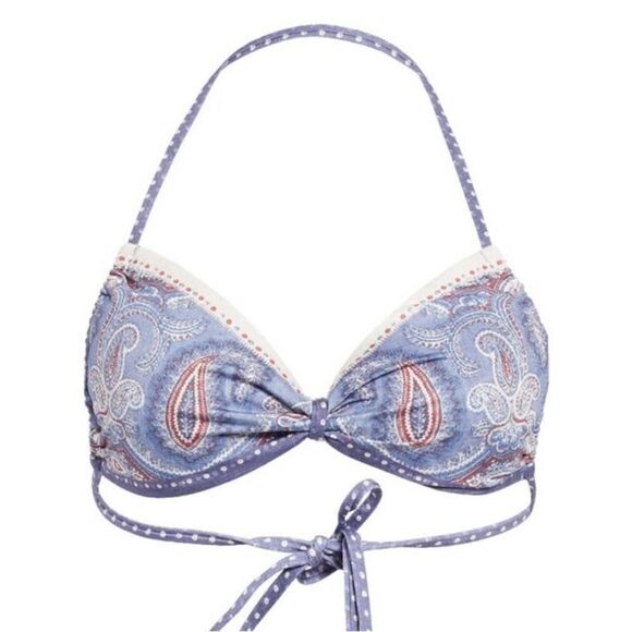 Zimmermann NWT Vitali Halter Bikini Top in Blue
Paisley Size 6/8 - Picture 5 of 7